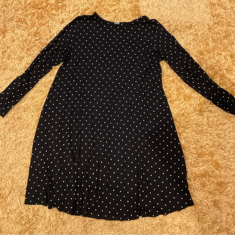 Black Polka Dot Plus Size Dress